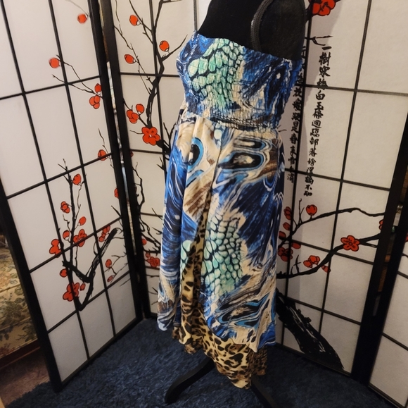 SUNNY LEIGH MULTI LAYERED SKIRT/DRESS/VINTAGE HIGH LOW/SIZE MEDIUM - Picture 3 of 10